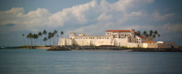 Exterior view to Elmina castle and fortress in Ghana
